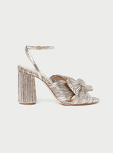 Camellia Sandale mit Absatz und Knöchelriemen in champagner