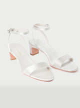 Sandale Alice Hochzeitsschuh mit kleinem Absatz in creme