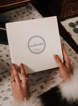 Adore Haarschleife aus Leinen in blau - weddorable