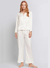 Toni langer Brautpyjama weiß - weddorable