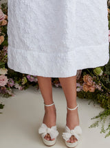 Natalia Sandale Brautschuh mit Absatz und Knöchelriemen